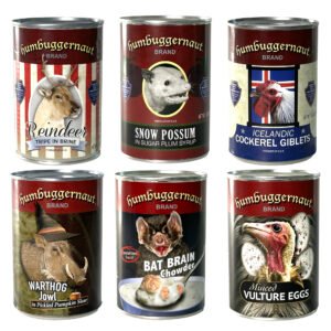 Humbuggernaut Funny Canned Food Labels (Set of 6)