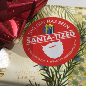 Humbuggernaut "This Gift Has Been Santa-tized" Stickers (Set of 24)